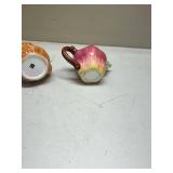 Decorative Ceramic Teapot Set - Basket and Apple Design