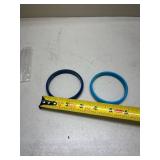 Blue Plastic Bangle Bracelets Set