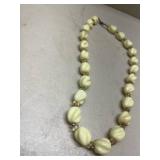 Carved Cream Bead Necklace