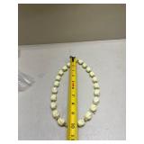 Carved Cream Bead Necklace