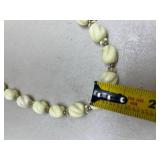 Carved Cream Bead Necklace