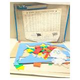 1975 Hasbro United States Puzzle Map with State Capitals