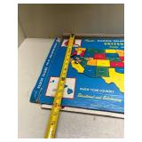 1975 Hasbro United States Puzzle Map with State Capitals
