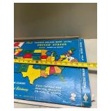 1975 Hasbro United States Puzzle Map with State Capitals