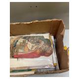 Vintage Ephemera Includes 1975 Currier & Ives Calendar and Saturday Evening Post Literary Collection