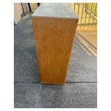 Mid Century Oak Media Stand with Sliding Doors