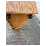 Mid Century Oak Media Stand with Sliding Doors