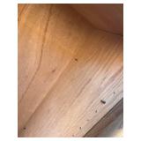 Mid Century Oak Media Stand with Sliding Doors