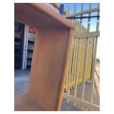 Mid Century Oak Media Stand with Sliding Doors