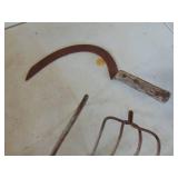 Hay Hook - Knife and Pitchfork Head