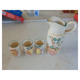 Pitcher and 3 Mugs - Made in Japan