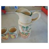 Pitcher and 3 Mugs - Made in Japan