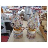 Pair of ceramic Lamps - Asian