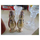 Salt and Pepper Shakers - Lead Crystal Candle Holders
