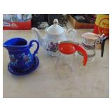 Syrup Dispenser- Blue Mojica - Small Pyrex Carafe and more