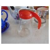 Syrup Dispenser- Blue Mojica - Small Pyrex Carafe and more
