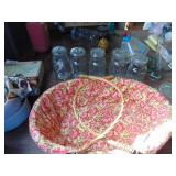 Basket with Vintage Jars