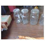 Basket with Vintage Jars