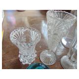 Blue Insulators and Clear Glassware