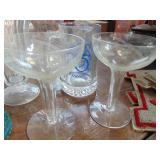 Blue Insulators and Clear Glassware