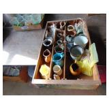 Wooden Crate/Box with Small pieces of Marked Pottery