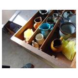 Wooden Crate/Box with Small pieces of Marked Pottery