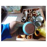 Wooden Crate/Box with Small pieces of Marked Pottery