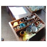 Wooden Crate/Box with Small pieces of Marked Pottery