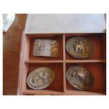 Selection of Hesston Belt Buckles in Displays