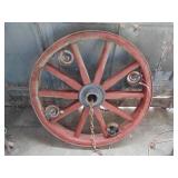 Vintage Wagon Wheel Chandelier