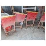 5 Metal Stadium Seat Ends - Repurpose