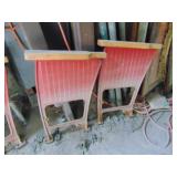 5 Metal Stadium Seat Ends - Repurpose