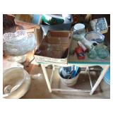 Wicker Table with Contents