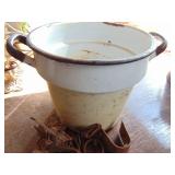 Enamel Ware Container and Hobblers