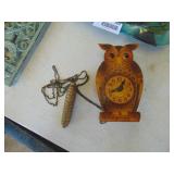 Smll Owl Clock - West Germany - Needs TLC