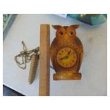 Smll Owl Clock - West Germany - Needs TLC