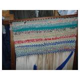 Rug Loom with Started Rug