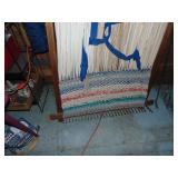 Rug Loom with Started Rug