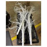 LIGHTSHARE LED Birch Tree Light Set - 4ft, 6ft, 8ft Trees with Warm White Lights - Indoor Outdoor Christmas Wedding Party Decorations (3-Pack)