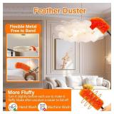 26FT High Reach Duster Cleaning Kit with 5-20 FT Extension Pole,High Ceiling Dusting and Window Cleaning Kit with Microfiber Feather Duster,Cobweb Duster,Ceiling Fan Duster,Window Squeegee Cleaner