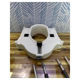 5" Raised Toilet Seat with Removable Padded Handles, Toilet Seat Riser Fit for Seniors, Elevated Toilet Seat & Durable Construction & Secure Locking
