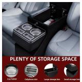 Universal Center Console Between Seat for Minivans, SUVs, Middle Van Console Floor Console Organizer Storage Box (with Locking Design)