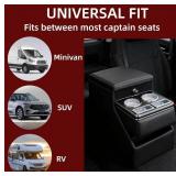 Universal Center Console Between Seat for Minivans, SUVs, Middle Van Console Floor Console Organizer Storage Box (with Locking Design)