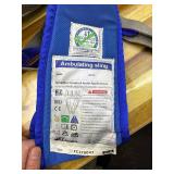 Retails for $160! Patient Lift Aid Sling Assist Elederly Senior Transfer Belt Sit Stand Walk Straps Harness Fold Up Full Body Support Leg Excisers Blue