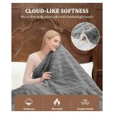 CAROMIO Electric Blanket King Size Dual Control - Thick Tufted Sherpa Heated Blanket with 10 Heating Levels and 10 Time Settings, ETL Certified Fast Heating Blankets King Size 90" 100", Grey