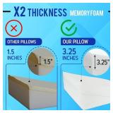 Sleepnitez Fsa Eligible 8" Bed Wedge Pillow Memory Foam Wedge for Sleeping, Acid Reflux Pillow for Snoring, GERD, Pregnancy, Sleep Apnea, Reading Luxurious 3.25" Memory Foam Top Layer