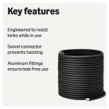 Amazon Basics Garden Hose, 100ft, Kink-Resistant with Crush-Resistant Aluminum Couplings