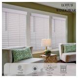 Retails for $118! Lotus & Windoware Cordless, 2 Inch Faux Wood Blind, 46" Wide x 72" Long, Window Blinds, Blinds & Shades, Blinds for Indoor Windows, Smooth, Bright White - 46" x 72",Bright White