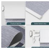 Motorized Blinds No Drill Automatic Blinds for Windows Cordless Roller Shades Electric Blinds with Remote Control Smart Blinds (Grey, 34.5 x 72)