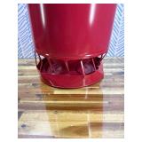 Solution4Patio 50LB No-Waste Chicken Feeder, Large Capacity Gravity Dispenser with Spill Control & 16 Feeding Ports Poultry Feeder for Outdoors & Hen Coop (Red)